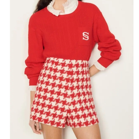 Sandro Pants - SANDRO Houndstooth Shorts